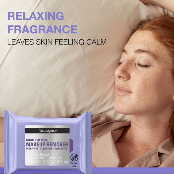Neutrogena Makeup Remover & Night Calming Cleansing Towelettes, 25 ct., 5 pk. - Picture 7 of 9